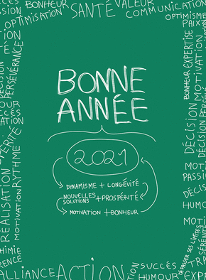 Carte Les objectifs de la nouvelle année 2022 Carte de voeux entreprise originale 2022