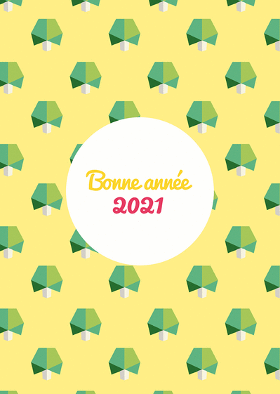 Carte Des petits arbres pour la nouvelle année 2022 Carte de voeux entreprise originale 2022