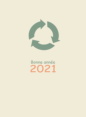 Carte Développement durable pour la nouvelle année 2021 Carte de voeux entreprise humour 2021
