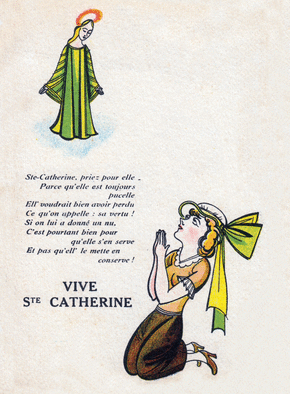 Carte Ste Catherine Priez pour elle Carte ancienne Sainte Catherine