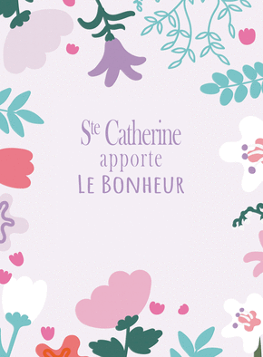Carte Sainte Catherine apporte le bonheur Carte sainte Catherine