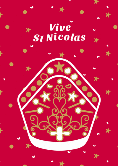 Carte Le chapeau de Saint Nicolas Carte saint nicolas