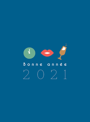 Carte Du champagne et un bisou en 2021 Carte de voeux 2021