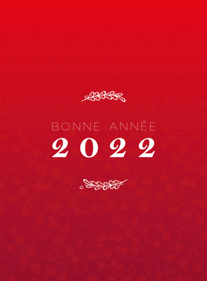 Carte Bonne année 2022 et discrètes bulles Carte de voeux entreprise originale 2022