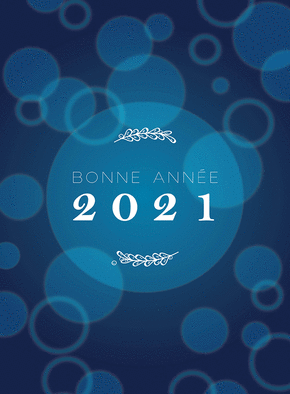 Carte Des bulles bleu de champagne en 2021 Carte de voeux et champagne en 2021