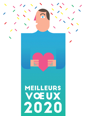 Meilleurs voeux le coeur dans les mains