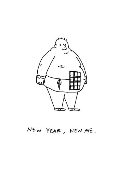 Carte New year new me Carte de voeux humour 2023