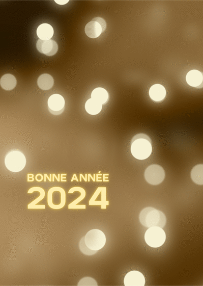 Carte Les lumières de la bonne année 2024  Carte de voeux 2024 