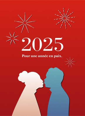 Carte 2025 : Amour et paix à partager ensemble Carte de voeux 2025 et message de paix