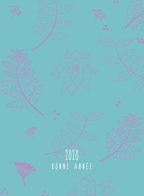 Voeux personnalisables sur fond bleu