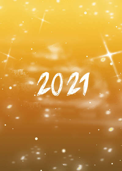 Carte La nouvelle année 2021 dorée Carte de voeux 2021