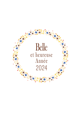 Carte Belle et heureuse année Carte de voeux 2022 