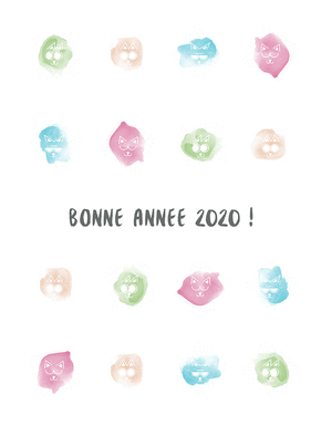 Mimiques de chat en aquarelle