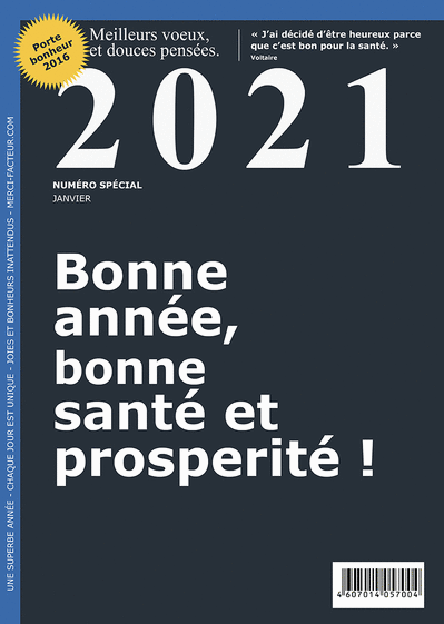Carte Voeux 2021 magazine économique Carte de voeux 2021 couverture de magazine