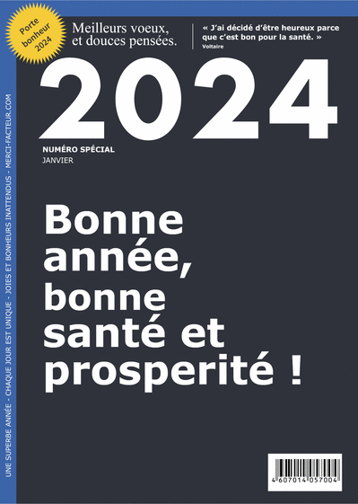 Carte Voeux 2024 magazine économique Carte de voeux 2024 couverture de magazine