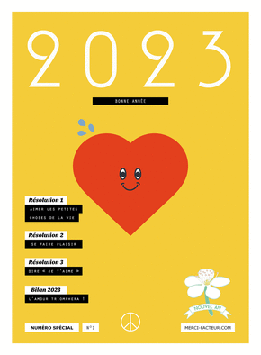 Carte Numéro spécial bonne année 2023  Carte de voeux 2023 couverture de magazine