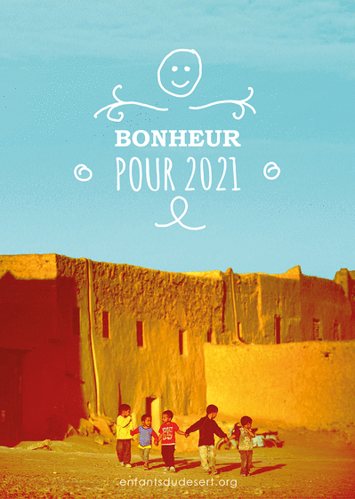 Carte Bonheur pour la nouvelle année 2021 Carte de voeux 2021 association