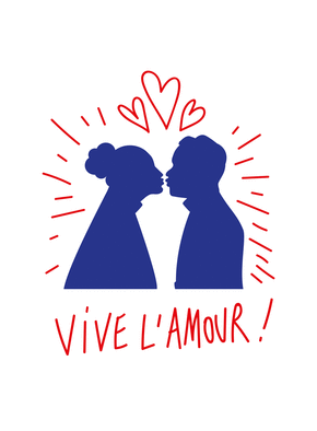 Carte Vive l'amour Carte saint valentin