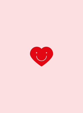 Carte Le petit coeur sourire Carte avec coeurs