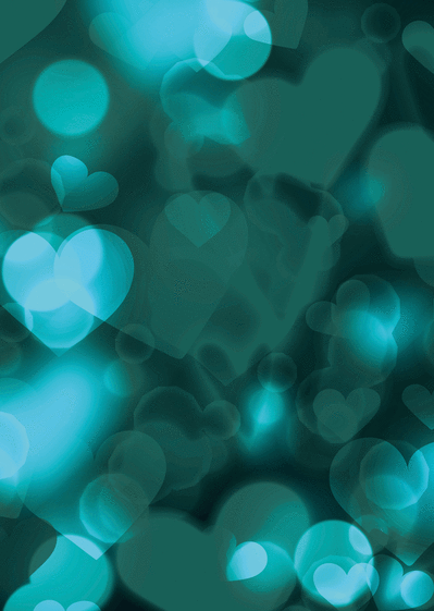 Carte Plein de coeurs bleu Carte Saint Valentin personnalisée