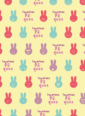 Carte Les mini-lapins de Pâques Carte Pâques personnalisable
