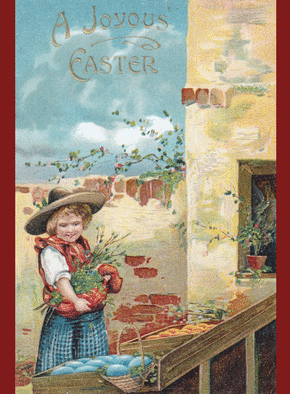 Carte A joyous Easter Carte ancienne de Pâques