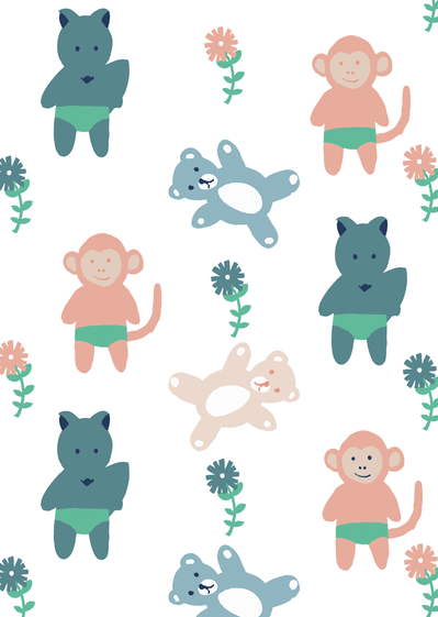 Carte Petits animaux garçon Faire-part naissance personnalisé