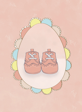 Carte Petits pieds de bébé en rose Faire-part naissance fille