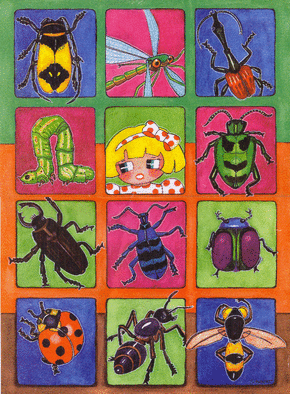 Carte Insectes et couleurs Carte d'animaux