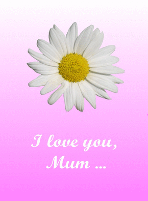 Carte I love you mum fond rose Carte fête des mères avec des fleurs