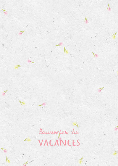 Carte Souvenirs de vacances sur papier recyclé Carte souvenir de vacances
