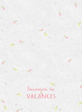 Carte Souvenirs de vacances sur papier recyclé Carte souvenir de vacances