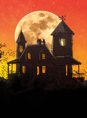 Carte La maison de l'horreur Carte halloween
