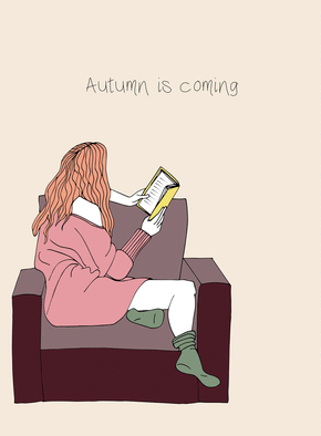 Carte Autumn is coming Carte d'octobre