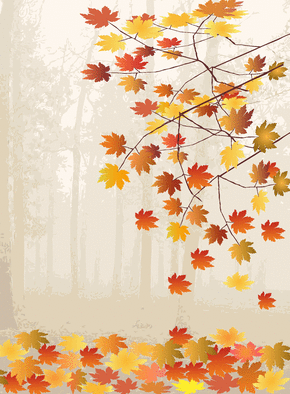 Carte La forêt en automne Carte d'octobre