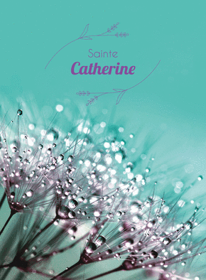 Carte Gouttelettes pour la Sainte Catherine Carte sainte Catherine