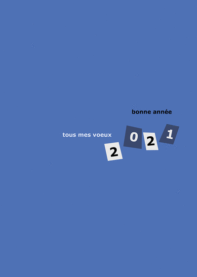 Carte Tous mes voeux bonne année 2022 Carte de voeux design 2022