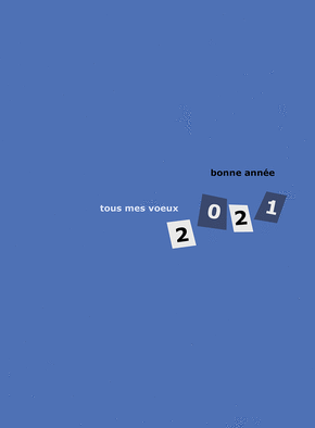 Carte Tous mes voeux bonne année 2022 Carte de voeux design 2022