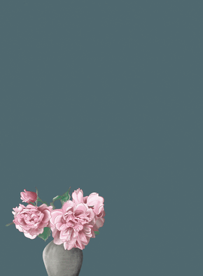 Carte Faire-part de décès fleurs dans un vase Faire-part de décès