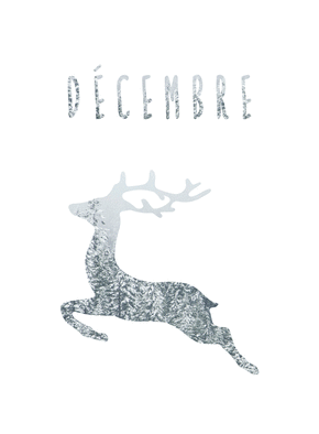 Carte Un cerf en décembre Carte de décembre