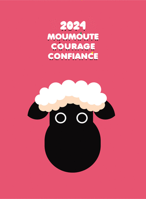 Carte Moumoute courage confiance Carte de voeux humour 2023