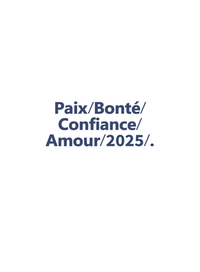 Carte Éléments d'harmonie pour 2025 sereine Carte de voeux 2025 et message de paix