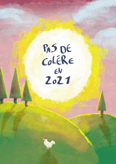 Carte Pas de colère pour la nouvelle année 2022 Carte de voeux bonne résolution 2022
