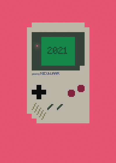 Carte bonne année 2022 gamer en Néerlandais Carte bonne année 2022 en plusieurs langues