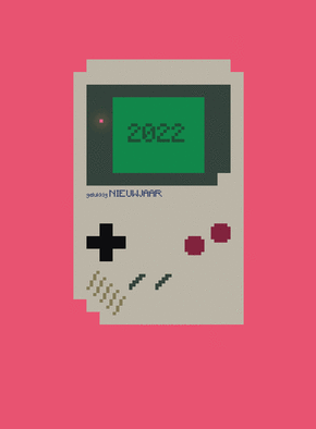 Carte bonne année 2022 gamer en Néerlandais Carte bonne année 2022 en plusieurs langues