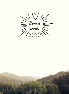 Voeux 2020 et paysage bord de mer