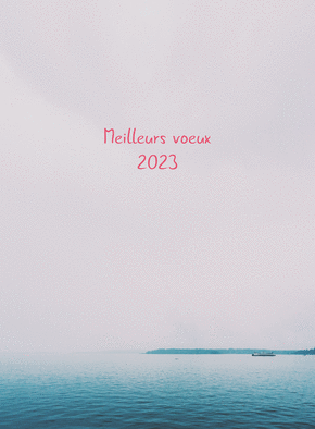 Carte Voeux 2023 et paysage bord de mer Carte de voeux 2023 