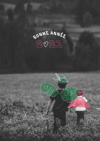 Carte L`imaginaire des enfants en de voeux 2022 Carte de voeux design 2022