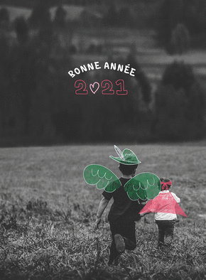 Carte L`imaginaire des enfants en de voeux 2022 Carte de voeux design 2022
