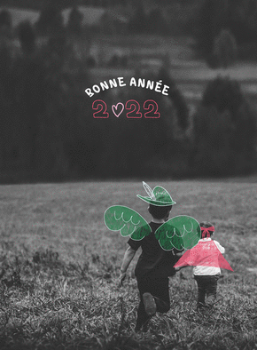 Carte L`imaginaire des enfants en de voeux 2022 Carte de voeux design 2022
